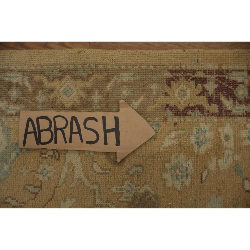 Hand Knotted Oriental 100% Wool Carpet Traditional All-Over Brown Ziegler Area Rug - 3' 9'' X 2' 0''