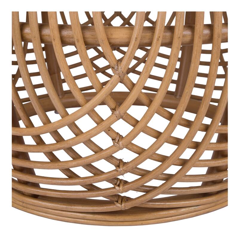 NPD Furniture Arlo Rattan Side / End Table with Wood Top