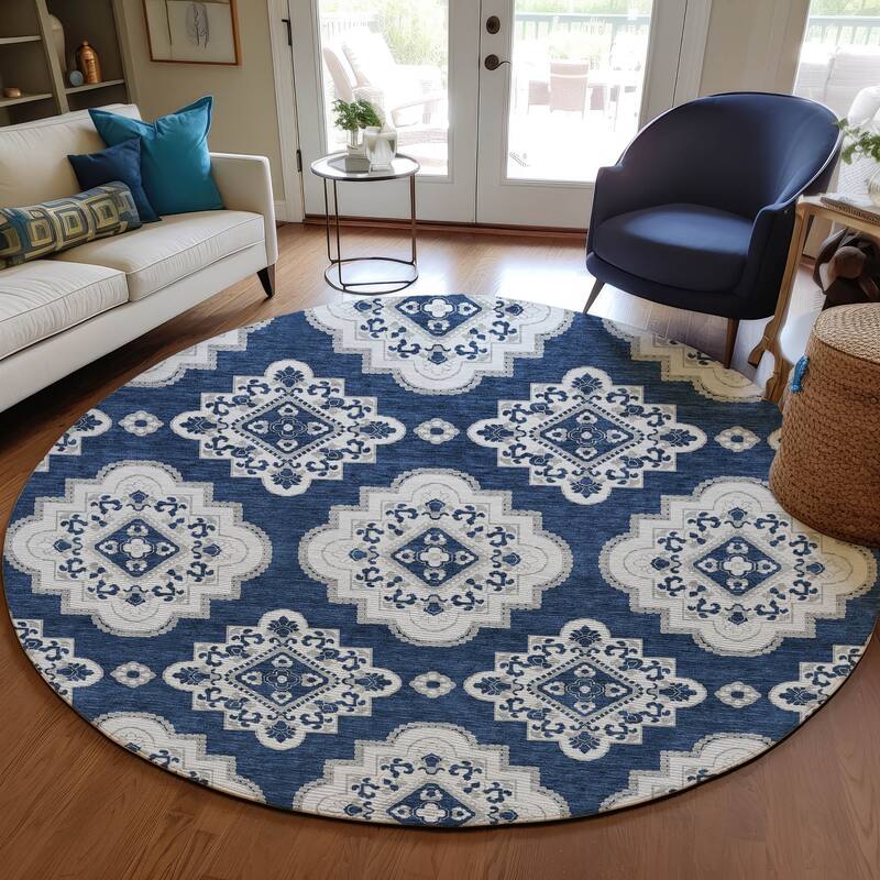 Machine Washable Indoor/ Outdoor Chantille Boho Moroccan Rug