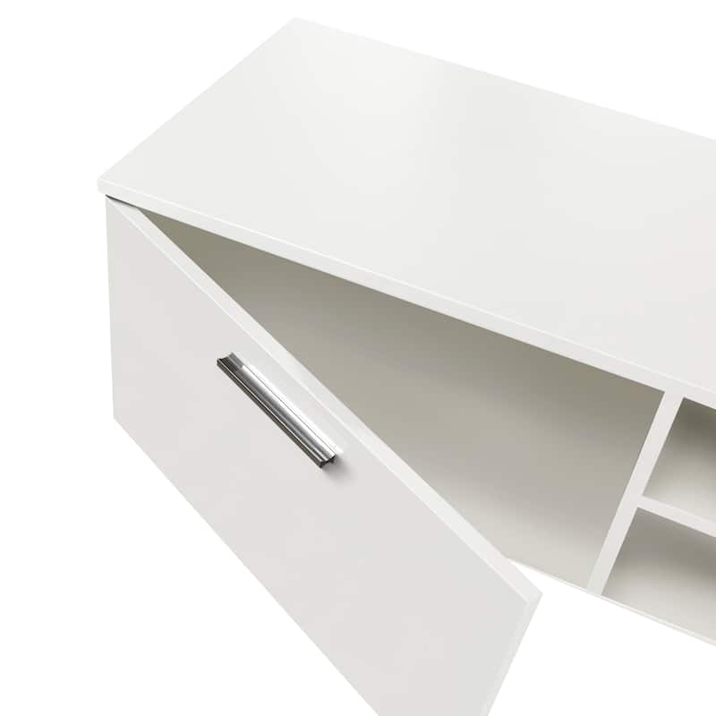Modern Style 62.99" TV Stand with Open Shelves and 2 Storage Cabinet for TVs Up to 70"