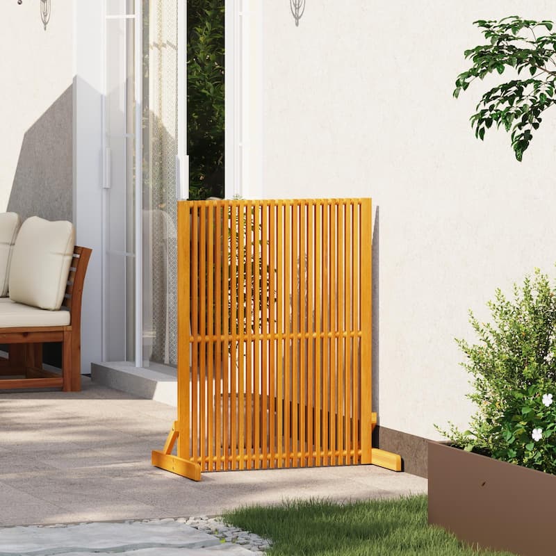 vidaXL Privacy Screen Indoor/Outdoor Solid Acacia Wood - 31.3 x 19.7 x 43.3