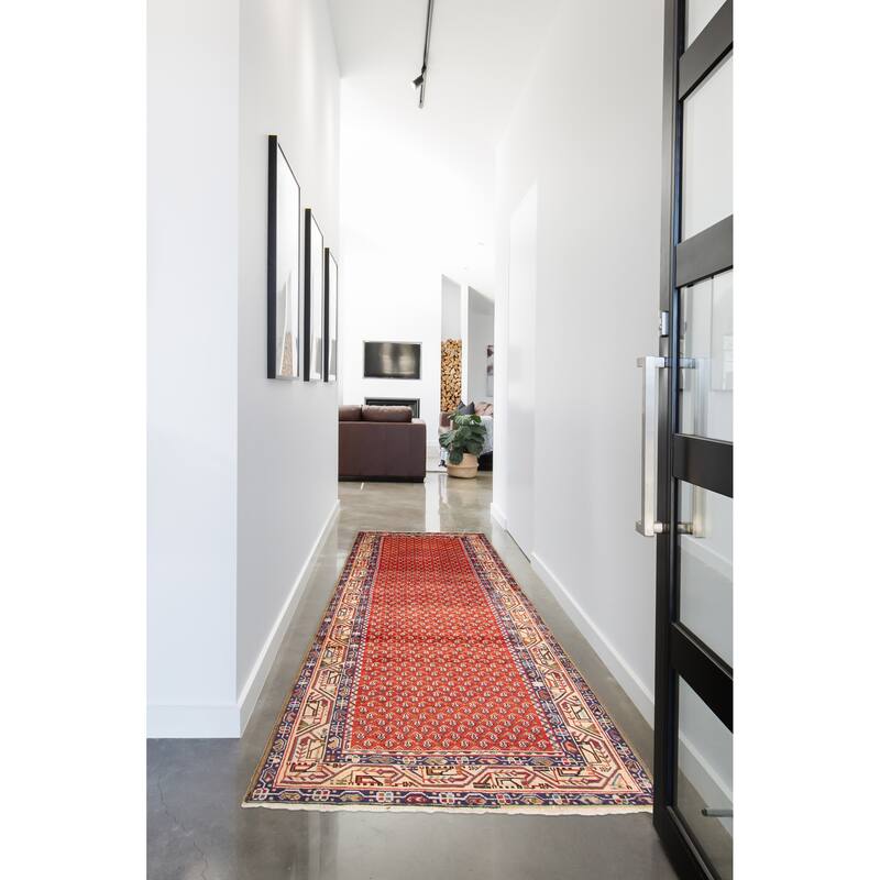 ECARPETGALLERY Hand-knotted Andelz Dark Copper Wool Rug - 3'4 x 10'2