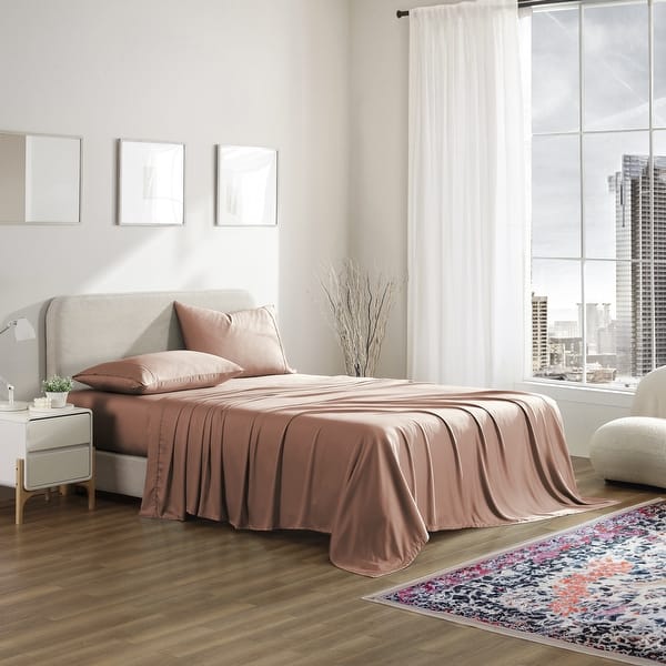 Pure Beech TENCEL™ Modal Sateen Sheet Set - Terracotta - Queen