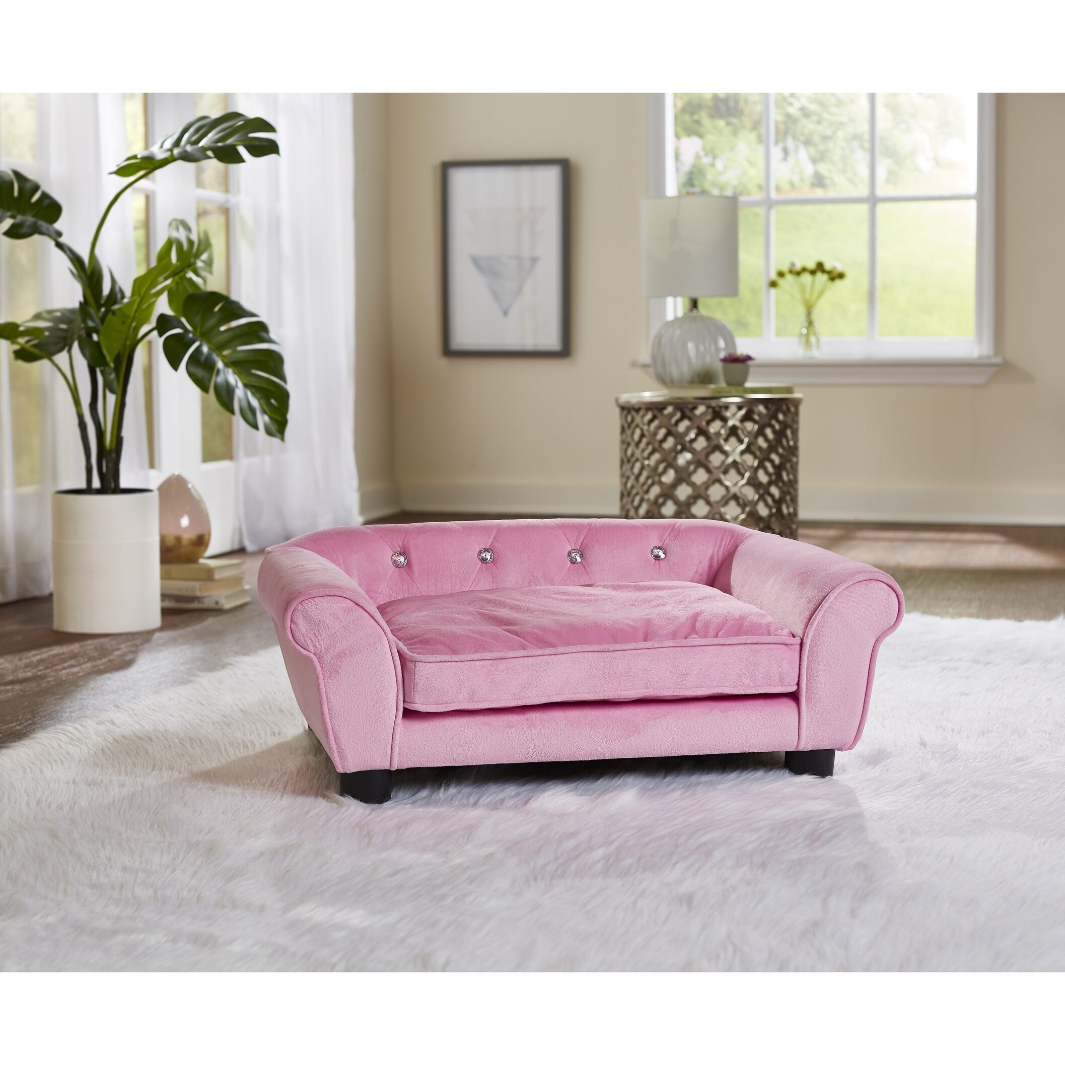 pink pet sofa