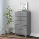 preview thumbnail 12 of 57, Max and Lily Classic Solid Wood 5-Drawer Dresser Grey