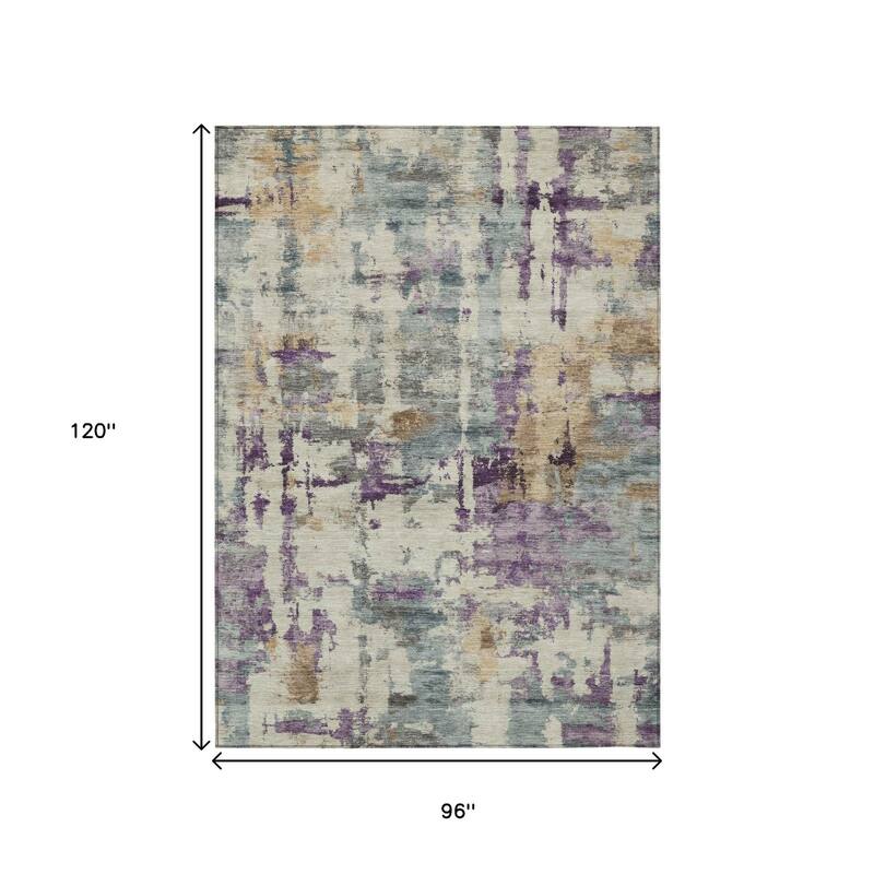 HomeRoots Abstract Transitional Rectangle Outdoor Rug