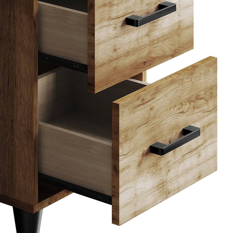 CraftPorch Shabby Chic Writing Desk with Side Cabinet