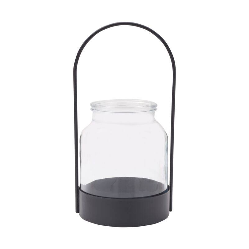 Elements Glass Vase in a Metal Holder, 17 Inch