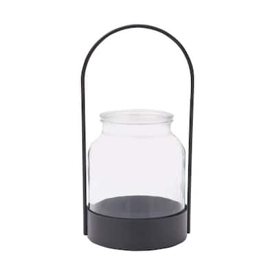 Elements Glass Vase in a Metal Holder, 17 Inch