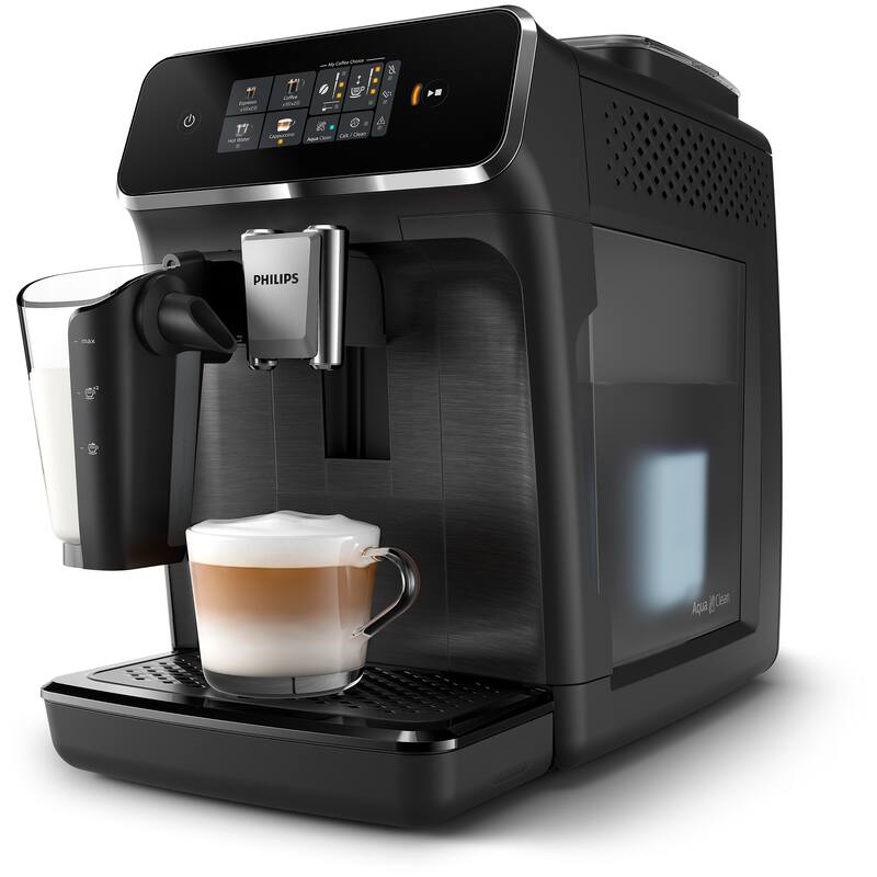 Philips 2300 Fully Automatic Espresso Machine with LatteGo Milk Frother, Black