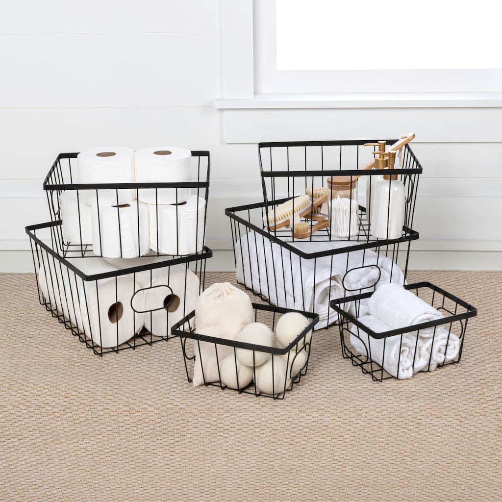 Happimess Camden Set of 6 Handmade Wire Nesting Baskets