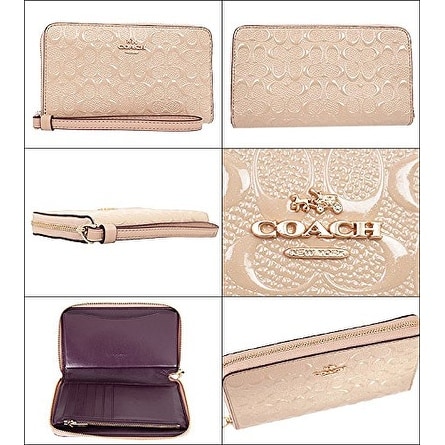 Coach Signature Debossed Patent Phone Wallet - F57469 IMLH4