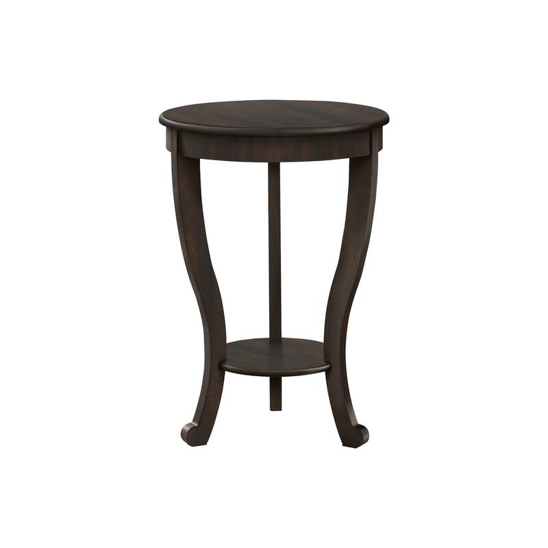 Accent Table, 2 Tier, Bedroom, End, Lamp, Nightstand, Round, Side Table, Veneer, Traditional