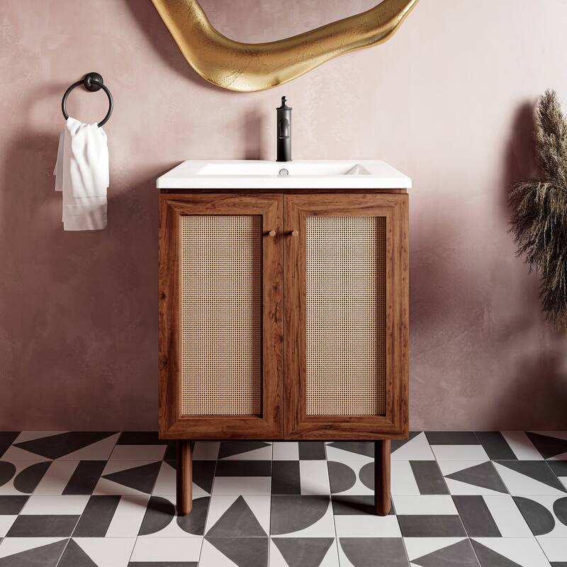 Classe Bathroom Vanity in Oak - 24 - Walnut