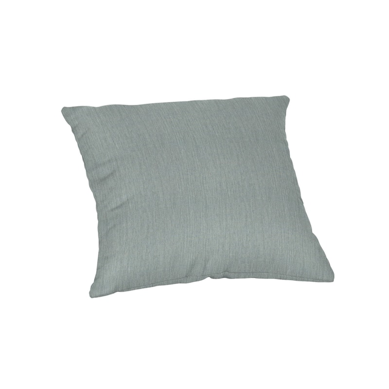 Sunbrella® Solid Fabric 1-Piece Indoor/Outdoor Square Throw Pillow, 15"W x 15"L, Cast Silver
