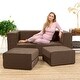 preview thumbnail 99 of 114, Jaxx Zipline Convertible Queen-size Sleeper Loveseat and Ottoman Set
