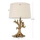preview thumbnail 3 of 8, Textured Gold Leaf Owl Lamp