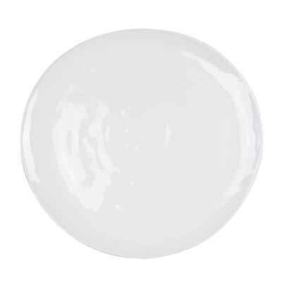 Everyday White Set of 4 Organic Dinner Plate, 10.75 Inch - 10.75 Inch