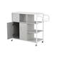 Mobile Bar Cart Serving Wine Cart with Wheels, 3-tier Metal Frame Elegant Wine Storage
