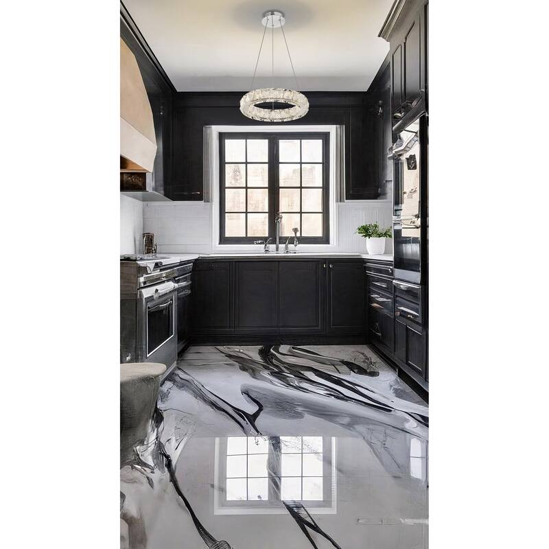 Asher LED 15 Inch Pendant Polished Nickel Finish K9 Crystal - Polished Nickel