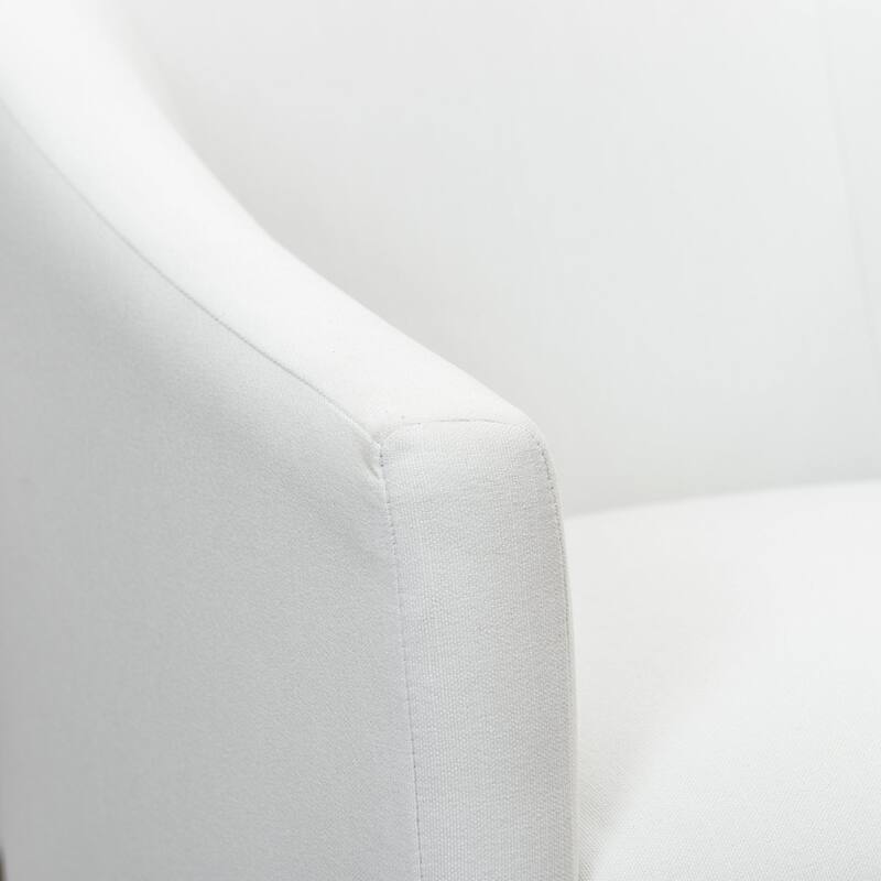 KINWELL 25" Performance Fabric Upholstered Rolling Dining Armchair