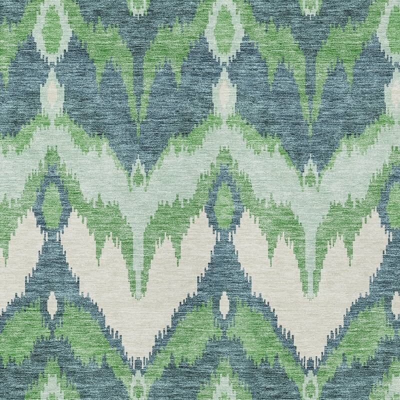 HomeRoots Ikat Transitional Rectangle Outdoor Rug