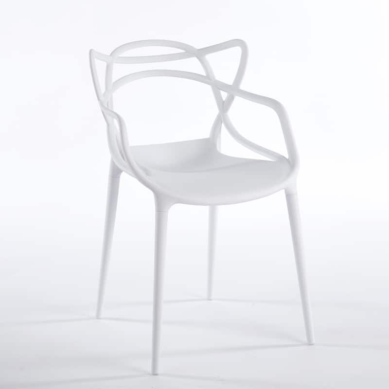 Modern Accent Chair with Clear Shell and Metal Legs, Versatile Dining or Desk Chair