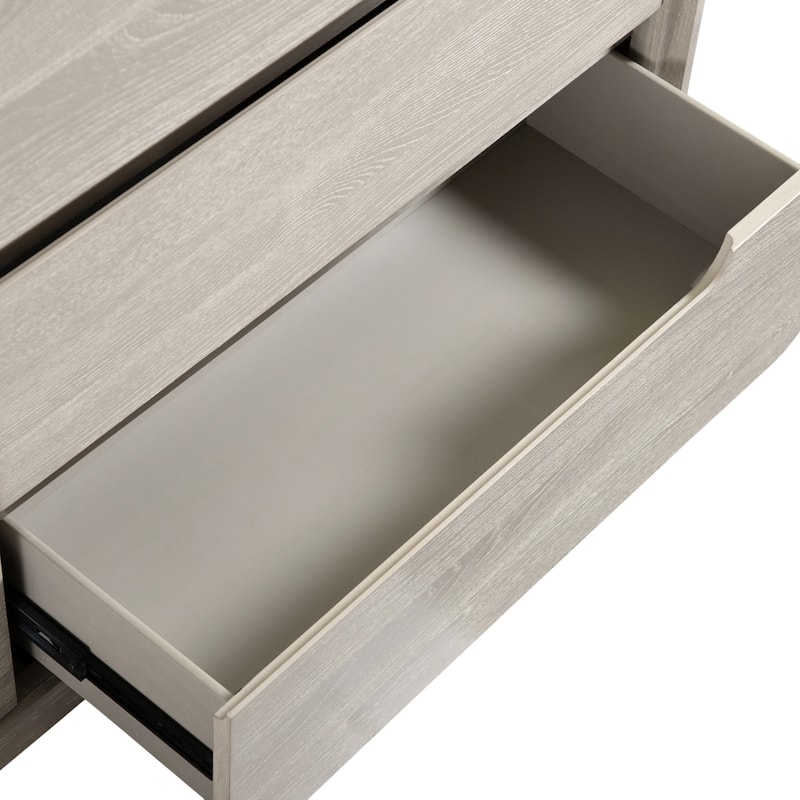 Furniture of America Addeso 2-Piece Modern 6-Drawer Dresser and Mirror Set