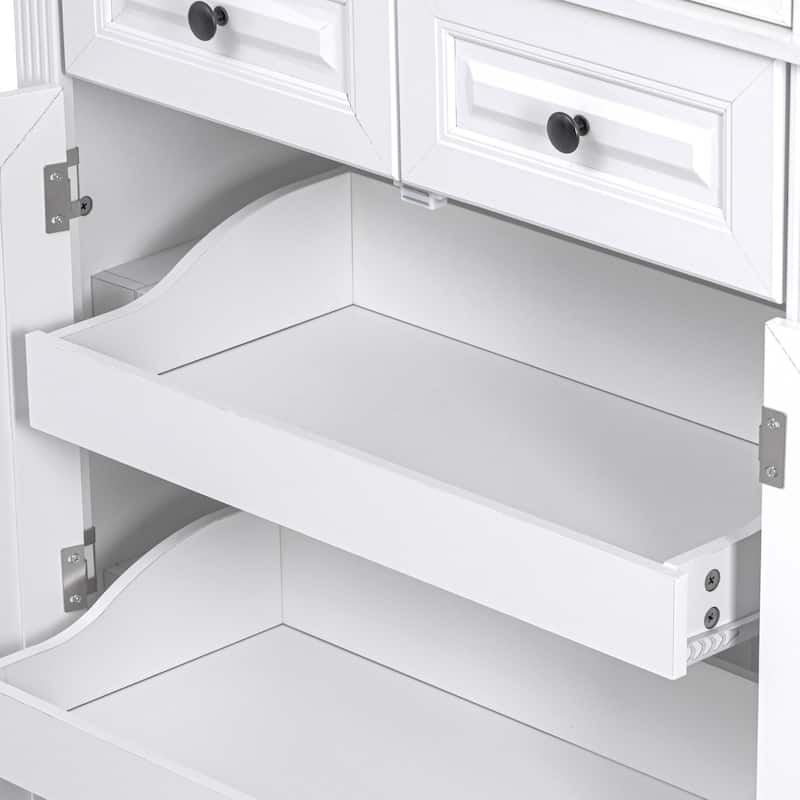 71" Tall Kitchen Pantry Storage Cabinet with Pull Out Cabinet Organizers for Kitchen