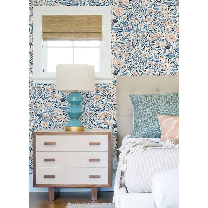 Leah Duncan Blue Marigold Forest Peel & Stick Wallpaper