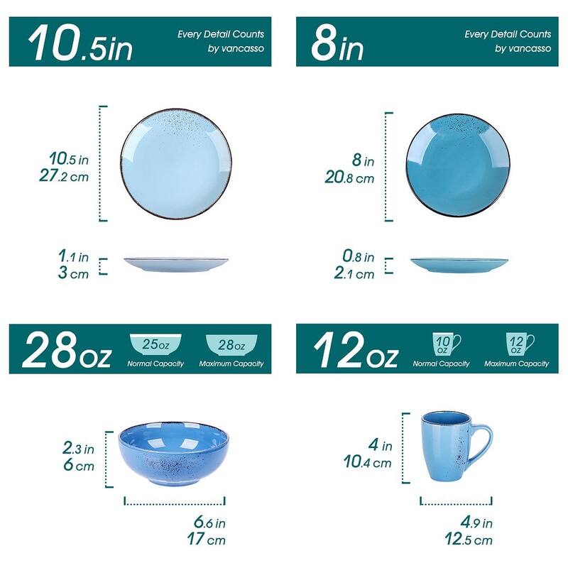vancasso Navia 16-piece Stoneware Dinnerware Set (Service for 4)