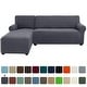 preview thumbnail 2 of 79, Subrtex 2-Piece L Shape Sofa Cover Stretch Sectional Left Chaise Cover