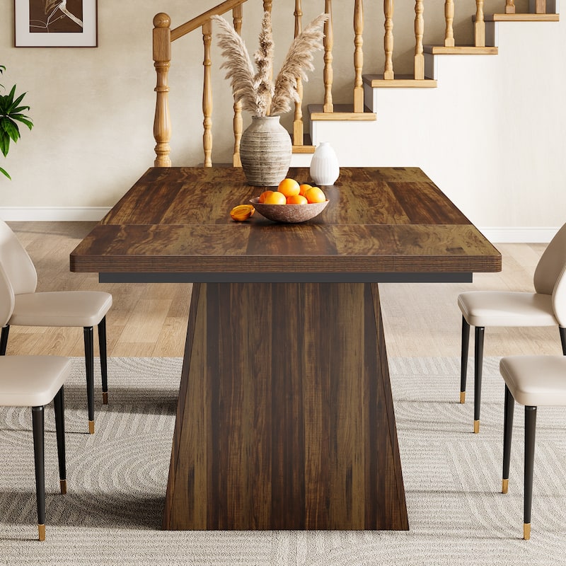 63 Inches Farmhouse Kitchen Dining Table for 4-6