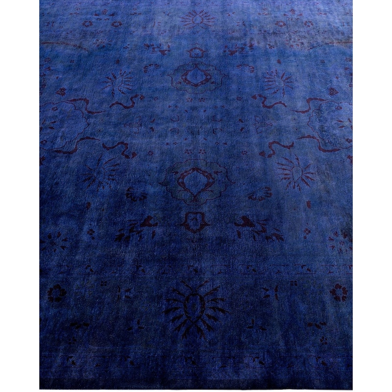 Fine Vibrance One-of-a-Kind Hand-Knotted Area Rug - Purple, 6' 2" x 8' 7" - 6' 2" x 8' 7"