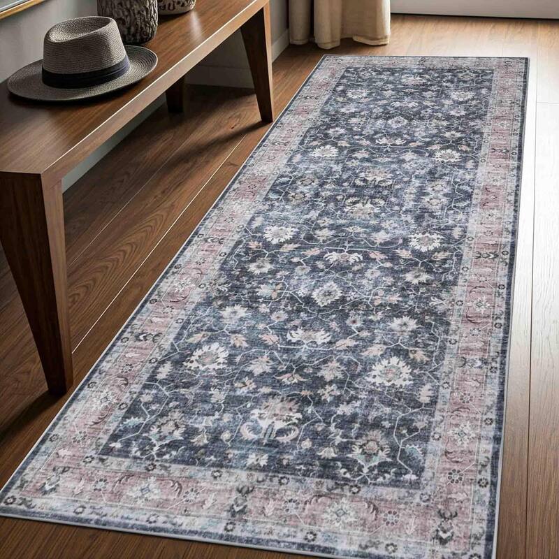 Delara Machine Washable Area Rug, Soft & Durable, Non-Slip Backing, Eco- Friendly GRS certified