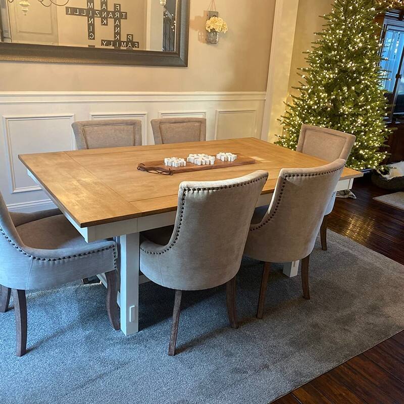 Ultra Side Dining Chair With Bronze nail head Set of 2 - Gray