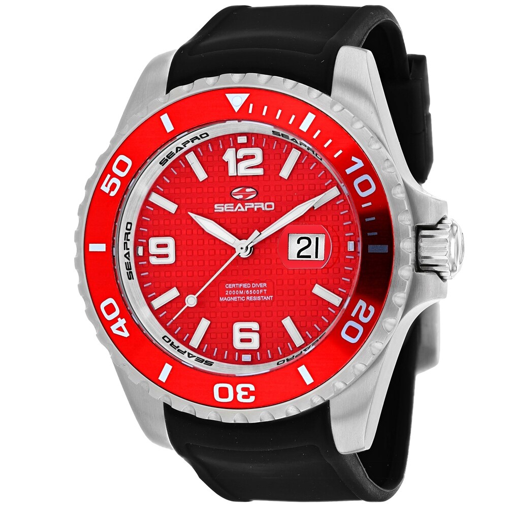 red dive watch