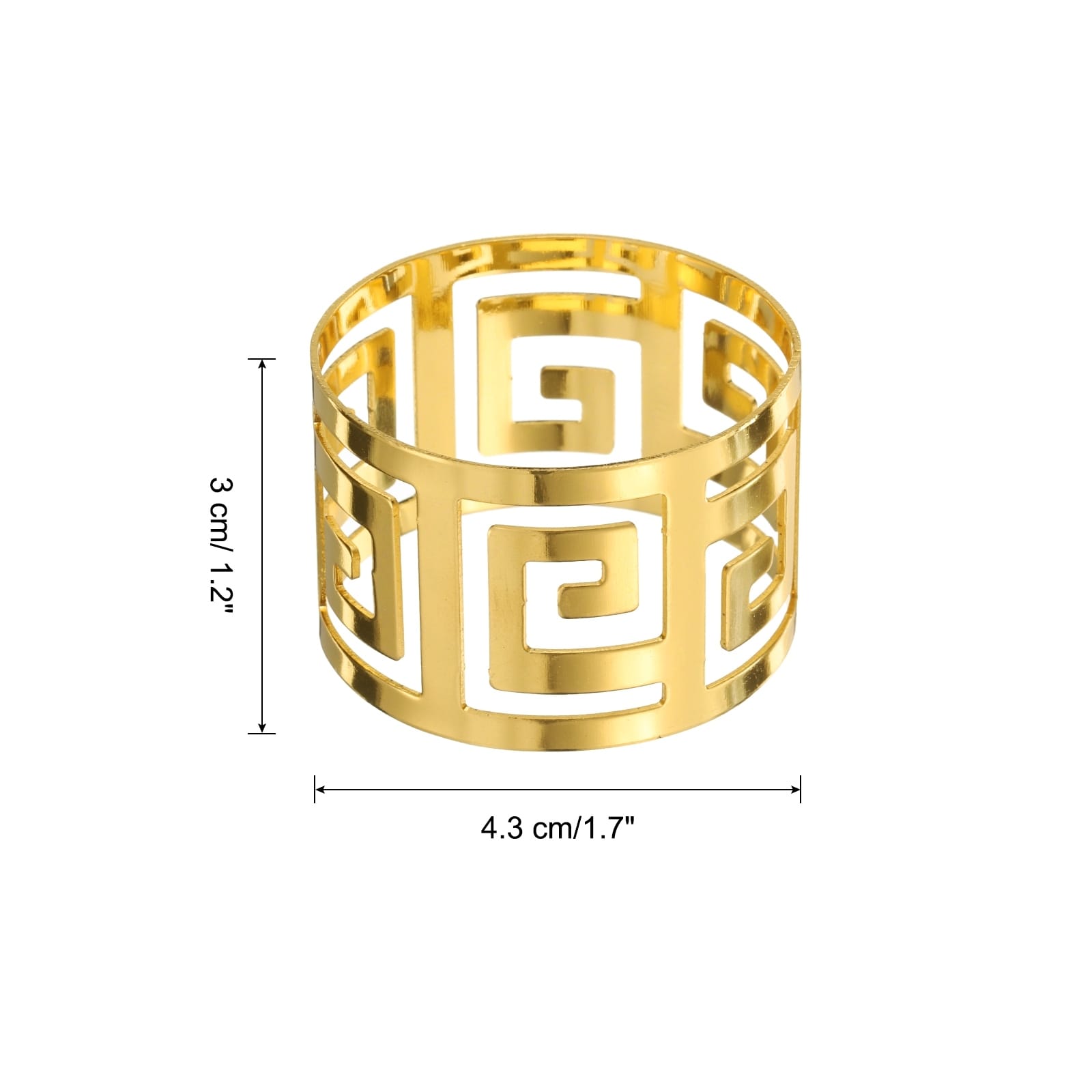 Napkin Rings Metal Classic Chinese Hollow Napkin Holder for Dinner
