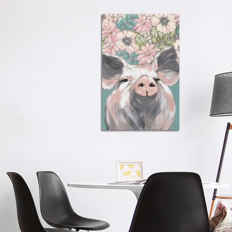 iCanvas "Patrice The Pig" by Michele Norman Canvas Print - 40x26x1.5
