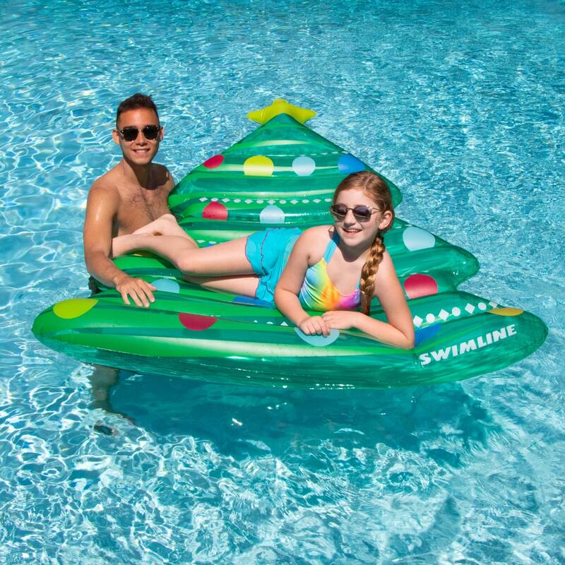 70" Christmas Tree Inflatable Pool Mattress Raft