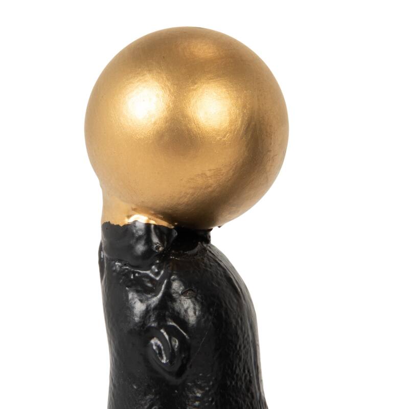 Cast Iron Seal Bookends (Set of 2 Pieces) - 9.0"L x 2.88"W x 5.13"H