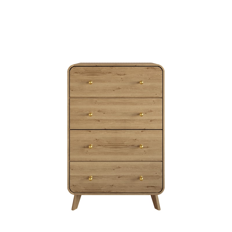 CraftPorch Contemporary 4-Drawers Chest - Light Oak