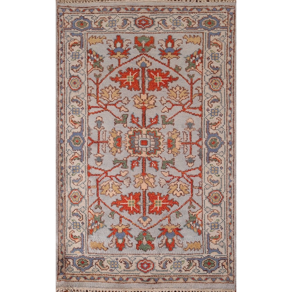 Oushak Indian Accent Rug Handmade Floral Wool Carpet - 3'0"x 5'0"