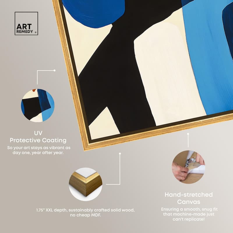 Cobalt Collision Canvas by Art Remedy