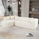 preview thumbnail 31 of 41, Roomfitters Modern Sectional Sofa with Curved Design, Luxurious Chenille Fabric, Two Throw Pillows, L-Shaped Modular Couch