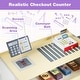 preview thumbnail 6 of 8, Gymax Kids Wooden Grocery Store Playset w/ Realistic Checkout Counter