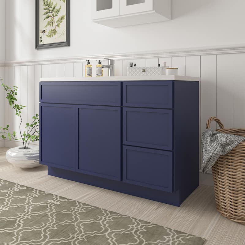 Vanity Art 45" Birch Freestanding Bathroom Vanity Cabinet without Top
