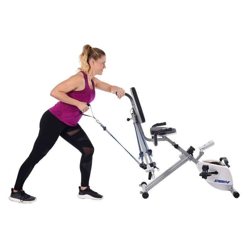 Stamina Products Strength System Stationary Magnetic Fitness Exercise Bike - 48 x 29.5 x 52.5 inches
