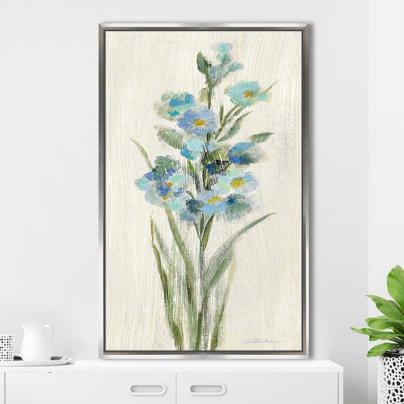 "Farm Flower IV Light" Print on Floating Canvas