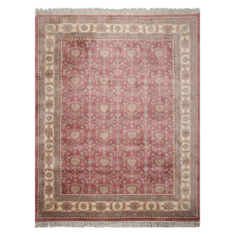 9x12 Hand Knotted Wool Plum Heriz Plush Pile Pande Cameron sheen Rug - 9' x 12' - 9'  x 12'